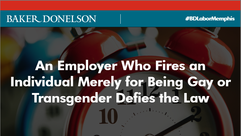 An Employer Who Fires An Individual Merely For Being Gay Or Transgender ...